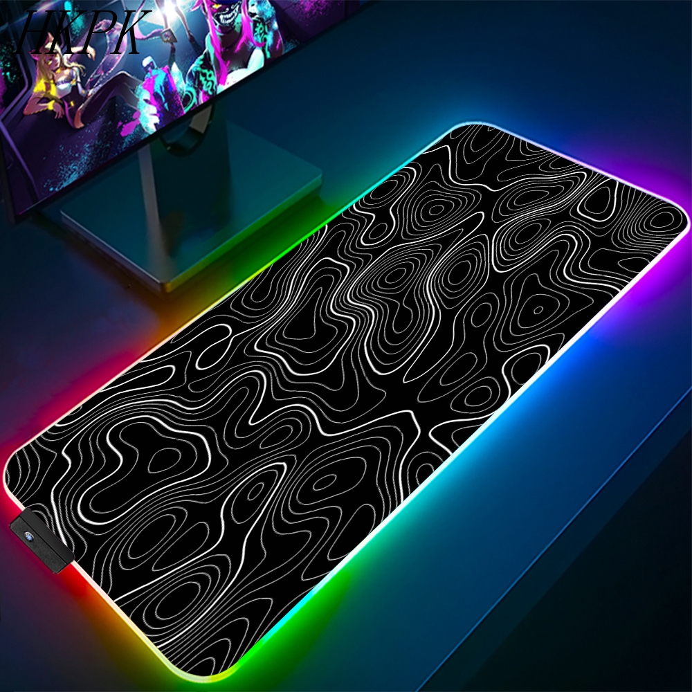 Gaming Keyboard Hand - 90x40cm Black And White Line RGB