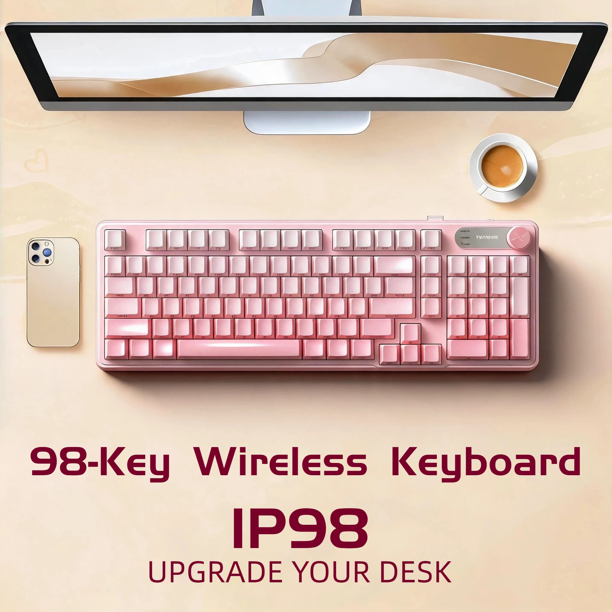 Gaming Keyboard Ip98 - IP98 Tri‑Mode RGB Wireless Keyboard 98‑Key