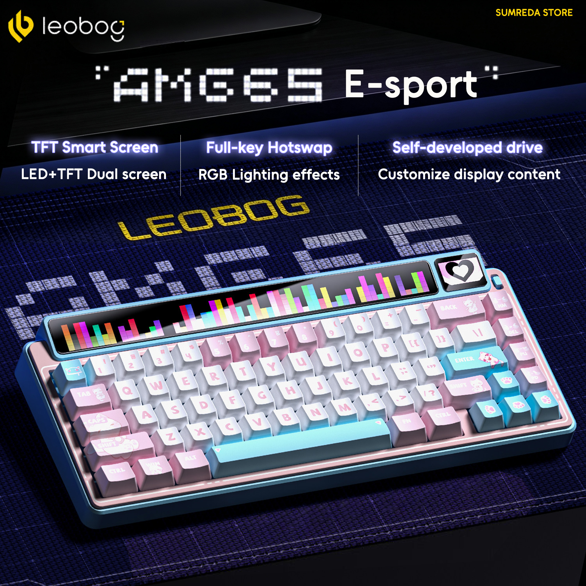 LEOBOG AMG65 Wireless Gaming M - Gaming Keyboard No Noise ulasan dan harga
