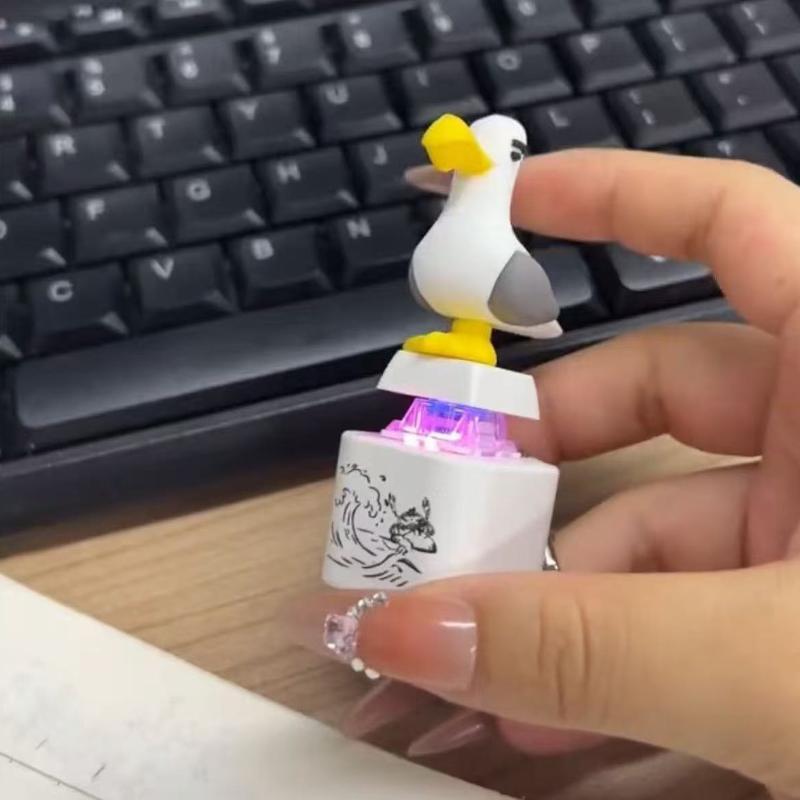 Soft 3D Cartoon Seagull Custom - Gaming Keyboard Ergo ulasan dan harga