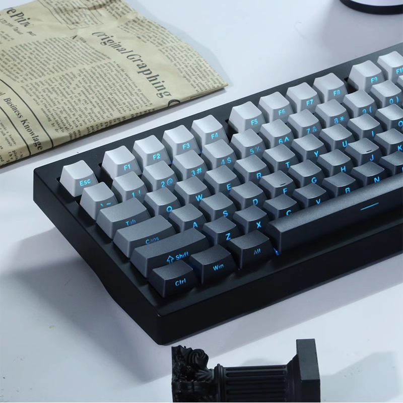 Gradient Gray Side Printed Shi - Gaming Keyboard Typewriter ulasan dan harga
