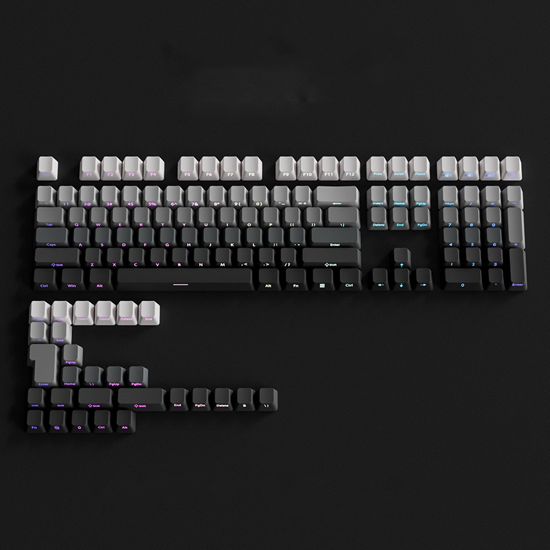Gradient Gray Side Printed Shi - Gaming Keyboard Typewriter ulasan dan harga