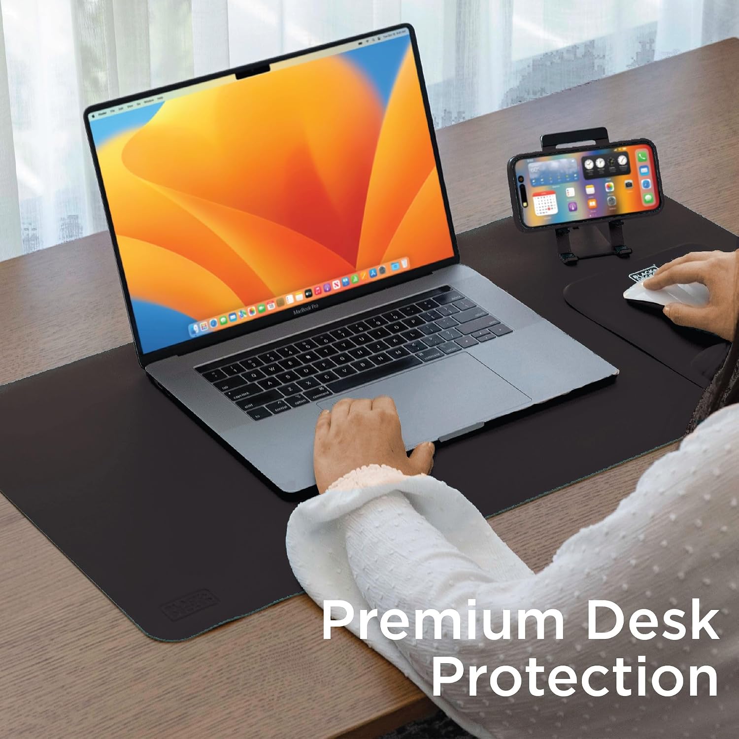 Faux Leather Desk Mat for Keyb - Gaming Keyboard Mouse ulasan dan harga