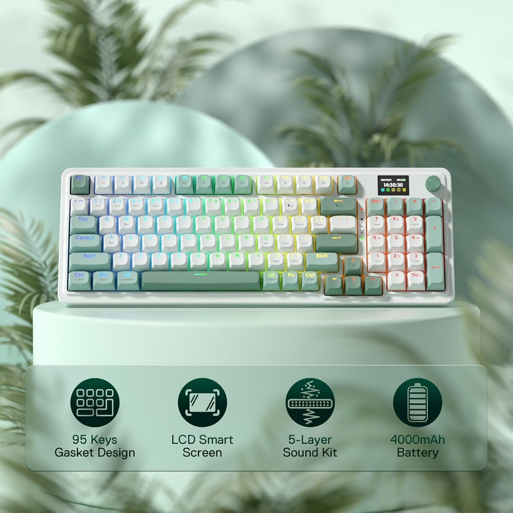 95 Key Wireless Gaming Keyboar - Gaming Keyboard No Noise ulasan dan harga