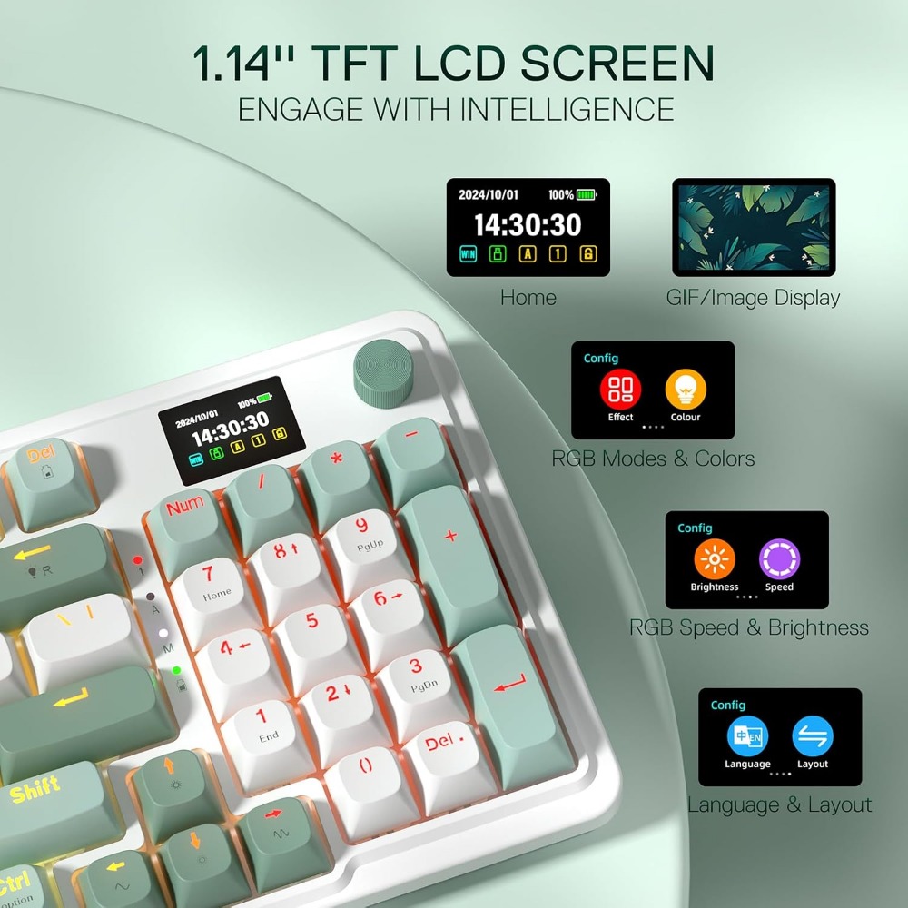 95 Key Wireless Gaming Keyboar - Gaming Keyboard No Noise ulasan dan harga