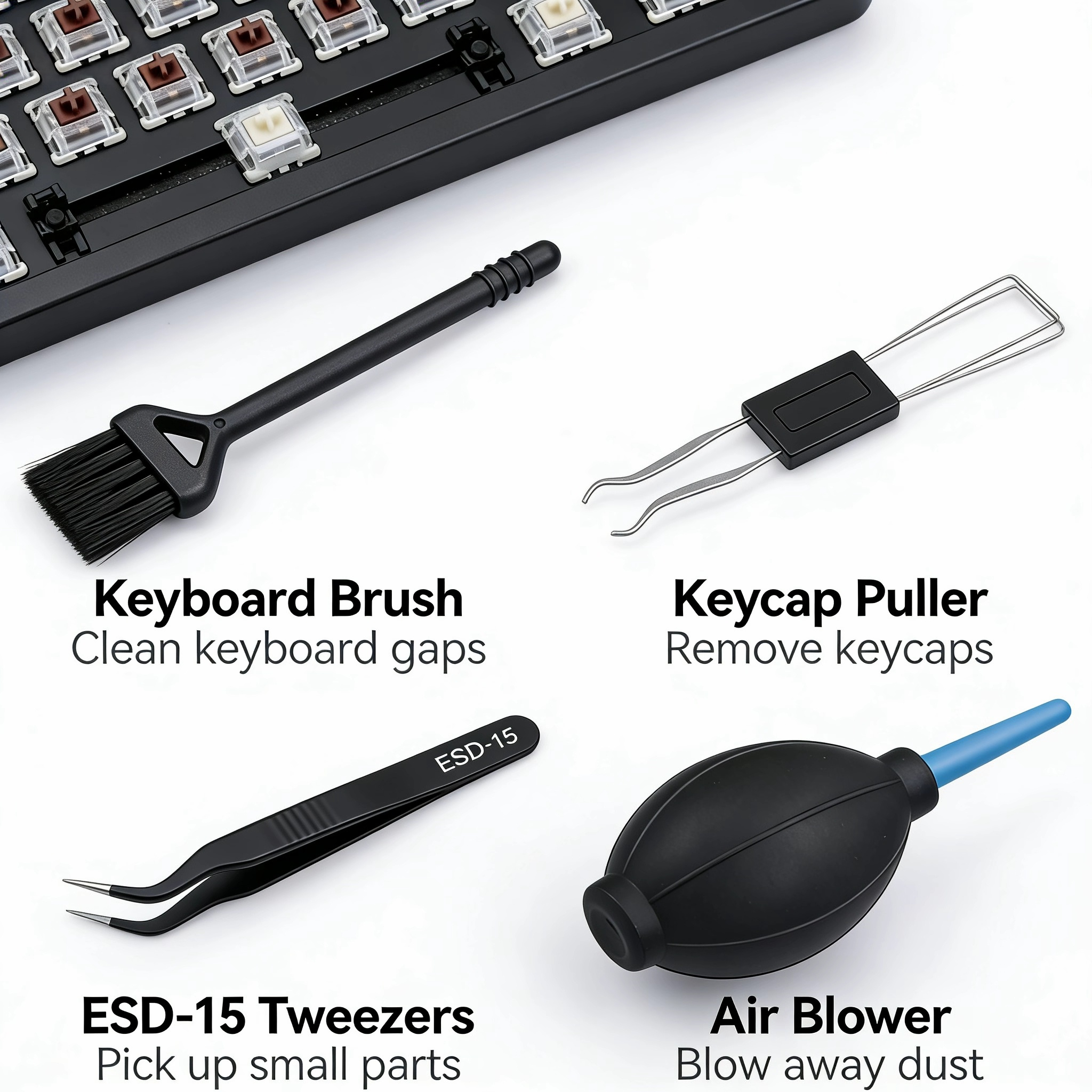 4 in 1 Keyboard Cleaning Kit M - Keycap Puller Ring ulasan dan harga