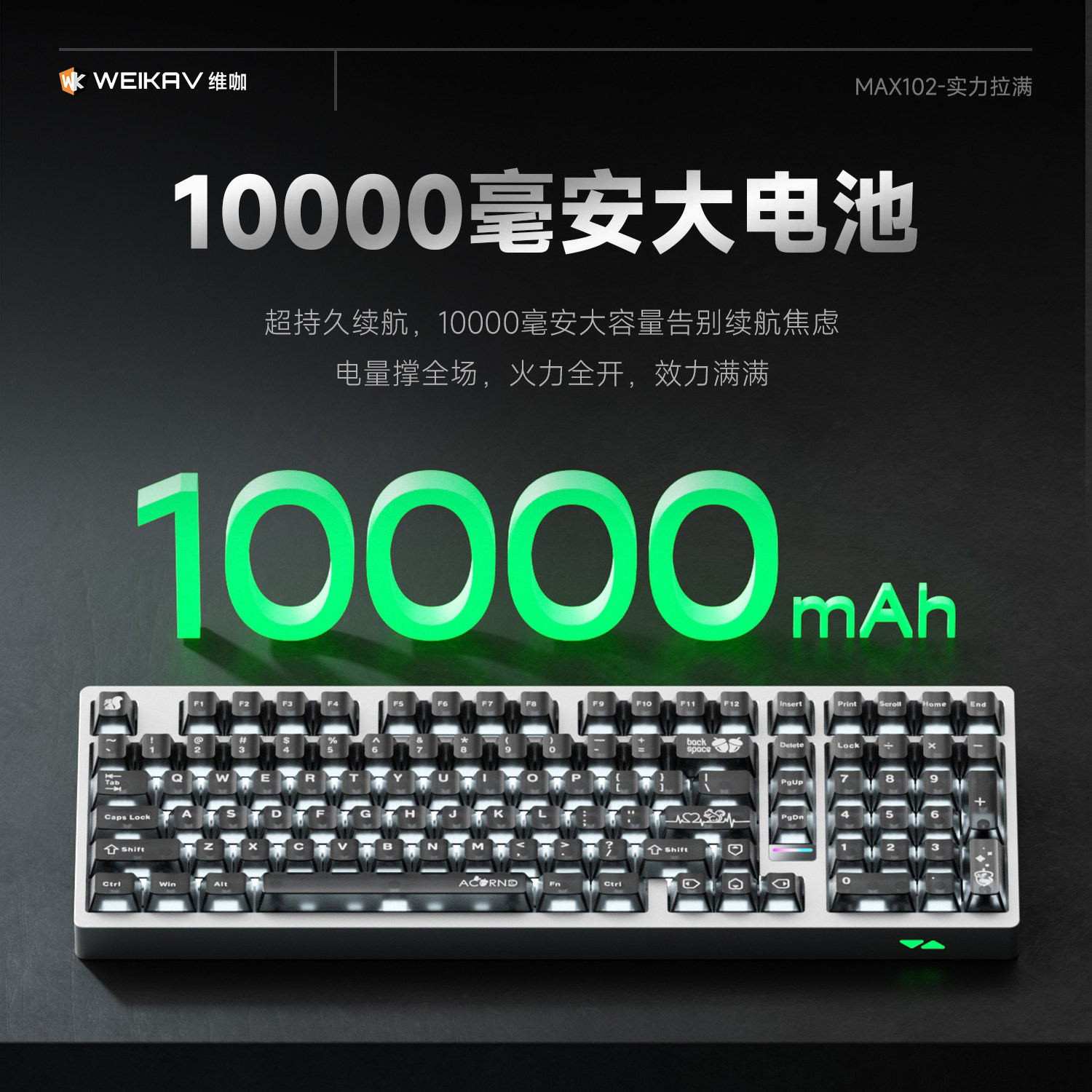 Weika Max102 Aluminum Case Wir - Gaming Keyboard Esports ulasan dan harga