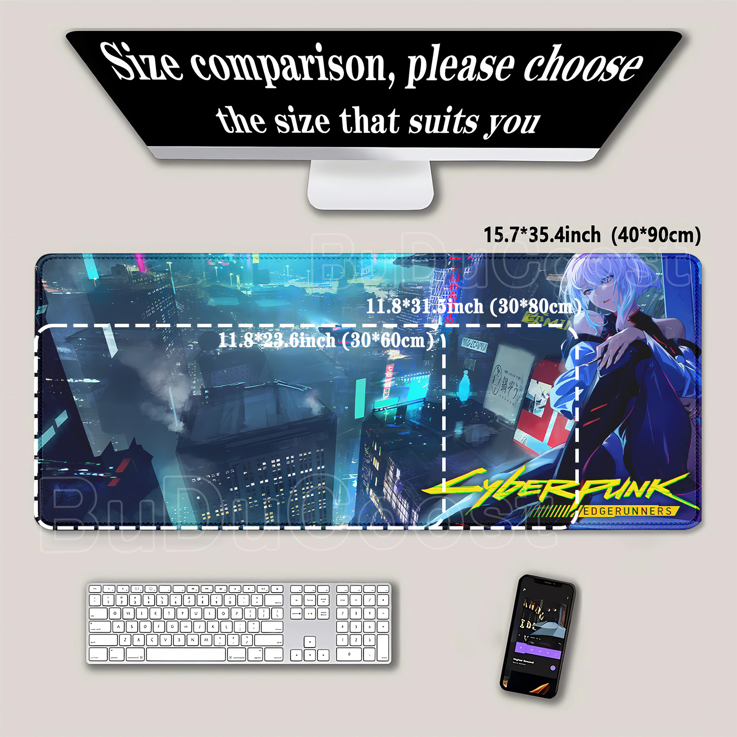 C-Cyberpunk Anime PC XXL Lucy‌ - Gaming Keyboard Typewriter ulasan dan harga