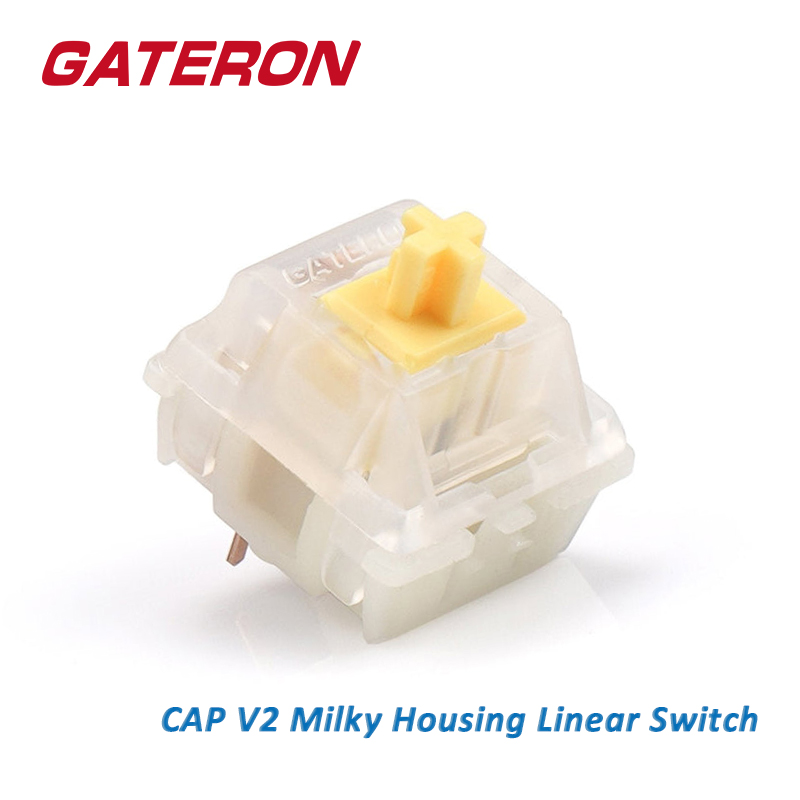 GATERON CAP Milky Yellow Linea - Gaming Keyboard Ergo ulasan dan harga