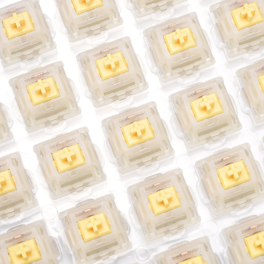 GATERON CAP Milky Yellow Linea - Gaming Keyboard Ergo ulasan dan harga