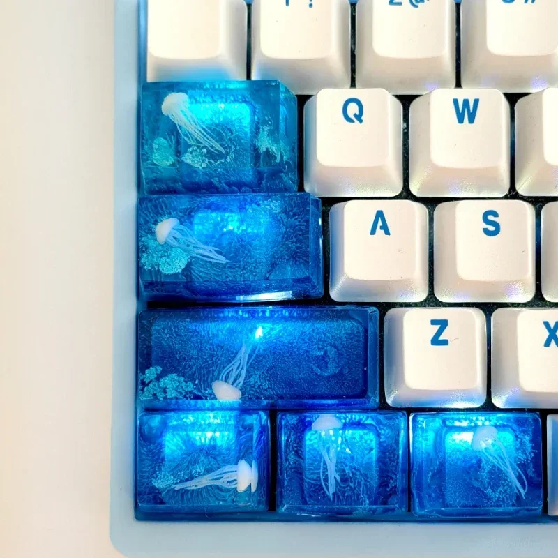Custom Blue Ocean Jellyfish Ke - Gaming Keyboard Blue ulasan dan harga