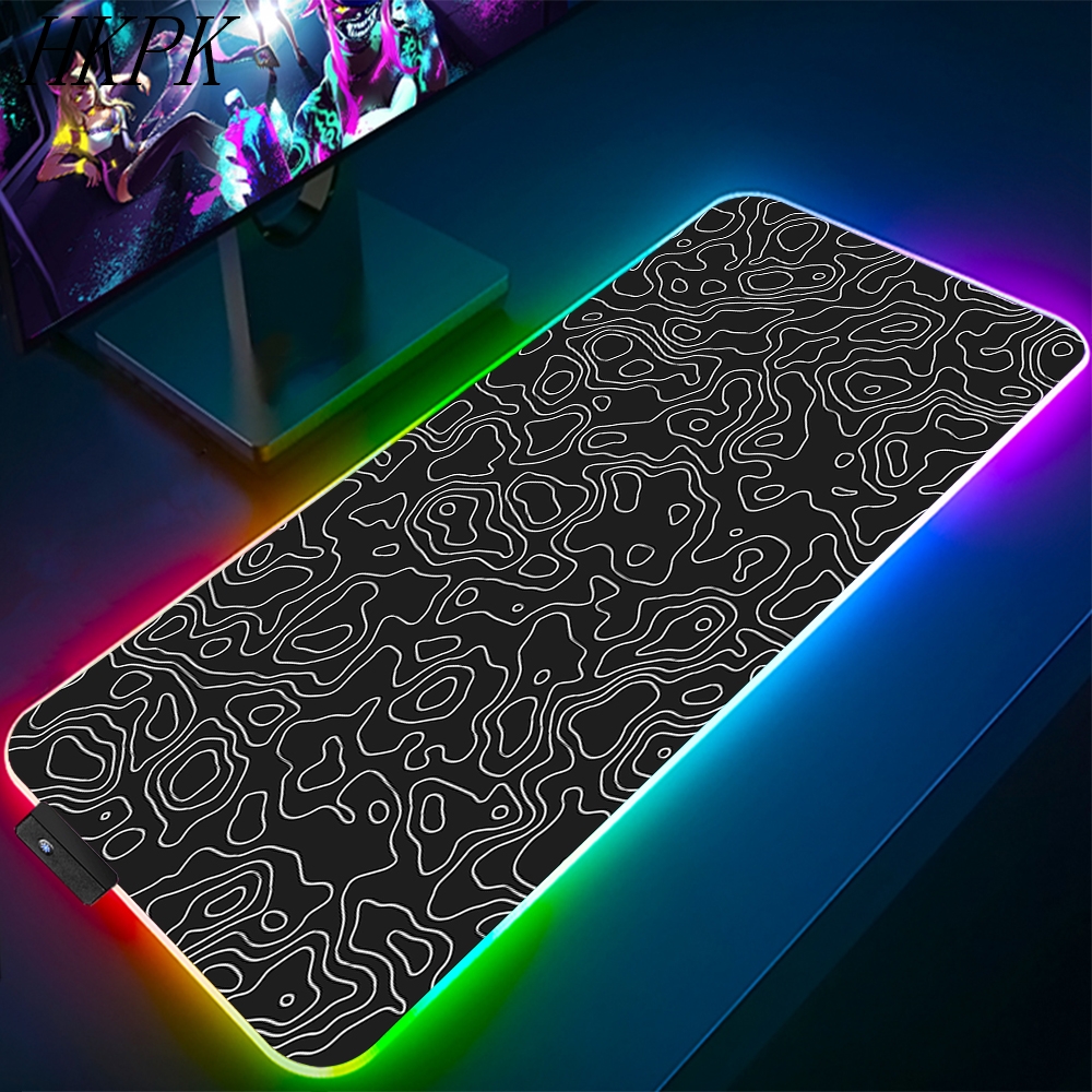 90x40cm Black And White Line R - Gaming Keyboard Hand ulasan dan harga