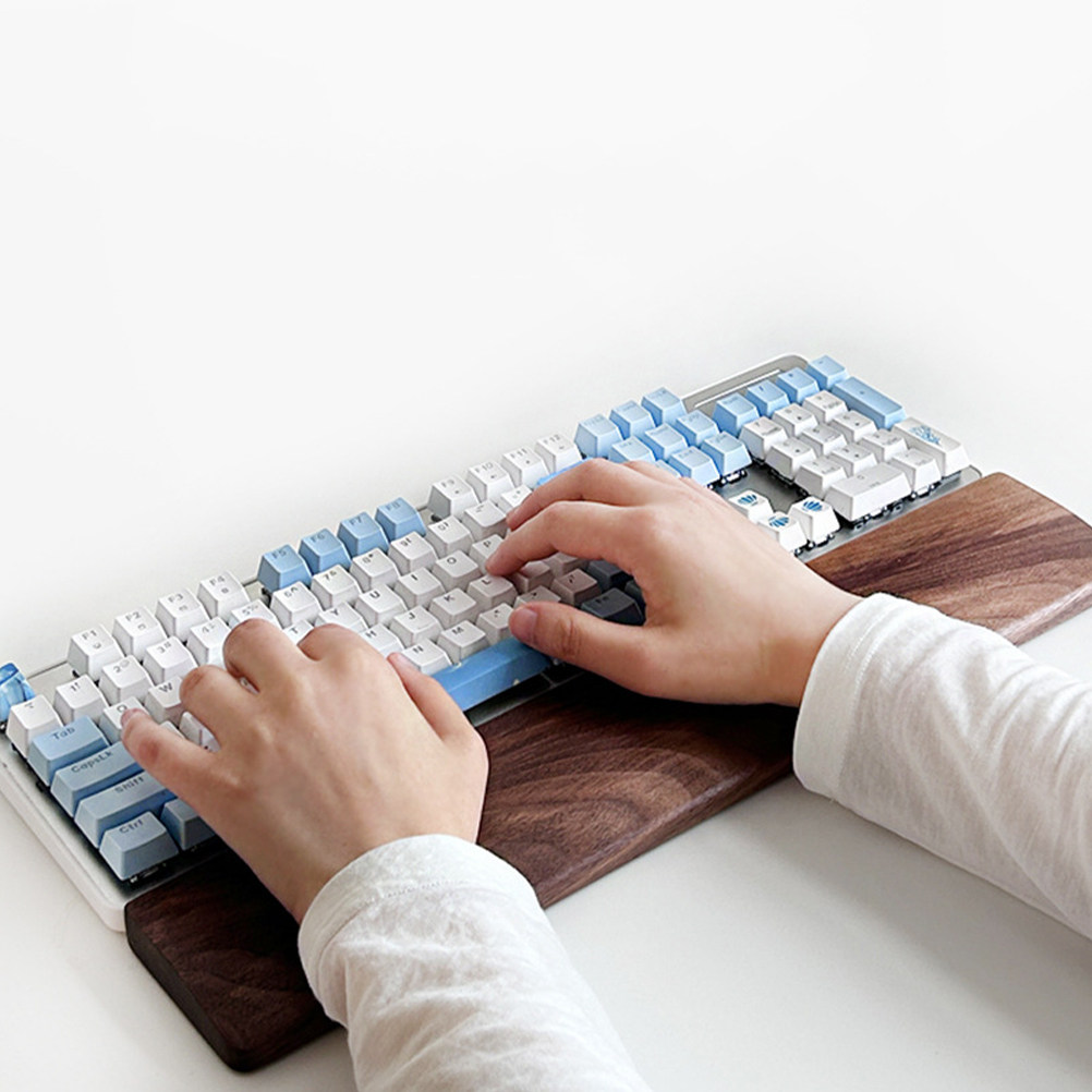 Wooden Keyboard Wrist Rest Wal - Gaming Keyboard Hand ulasan dan harga