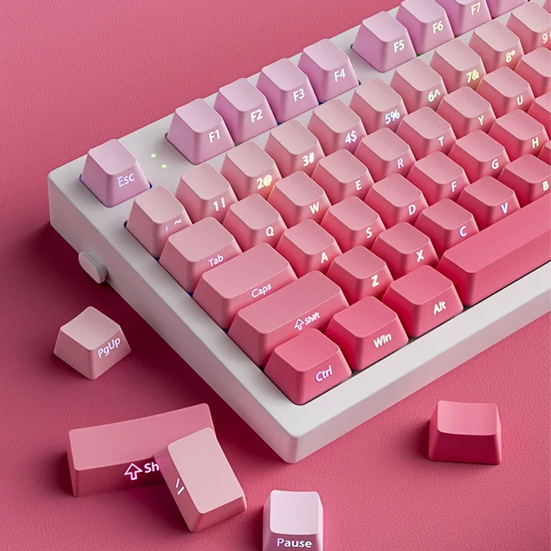 133 Keys Double Shot Shine Thr - Gaming Keyboard Typewriter ulasan dan harga