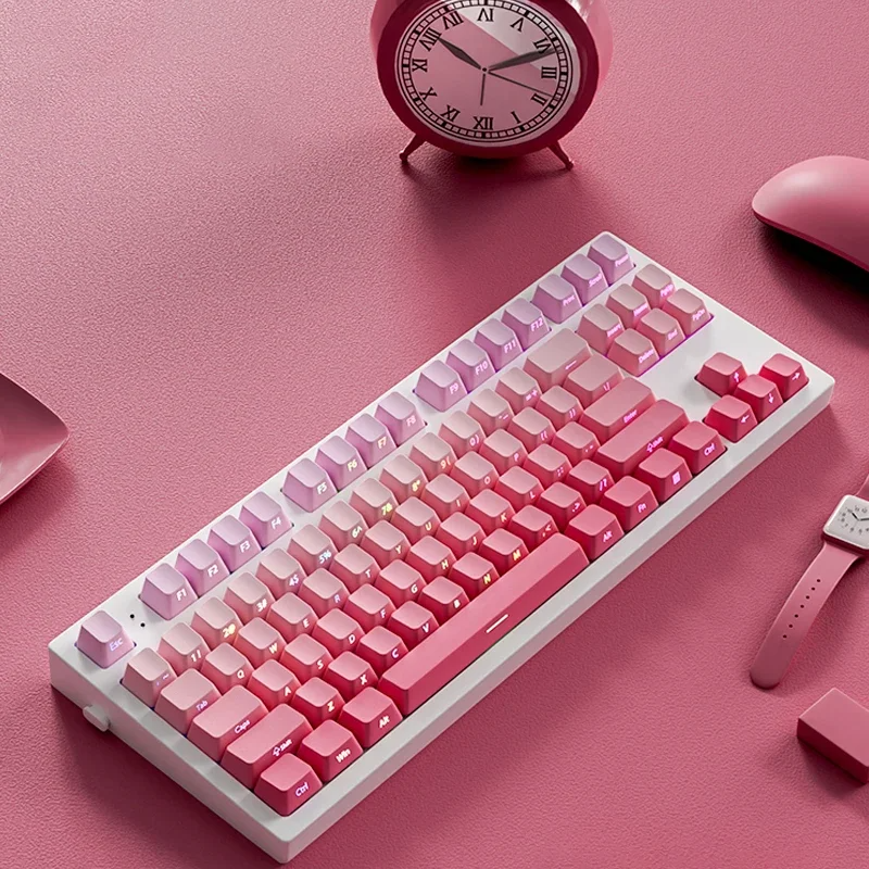 133 Keys Double Shot Shine Thr - Gaming Keyboard Typewriter ulasan dan harga