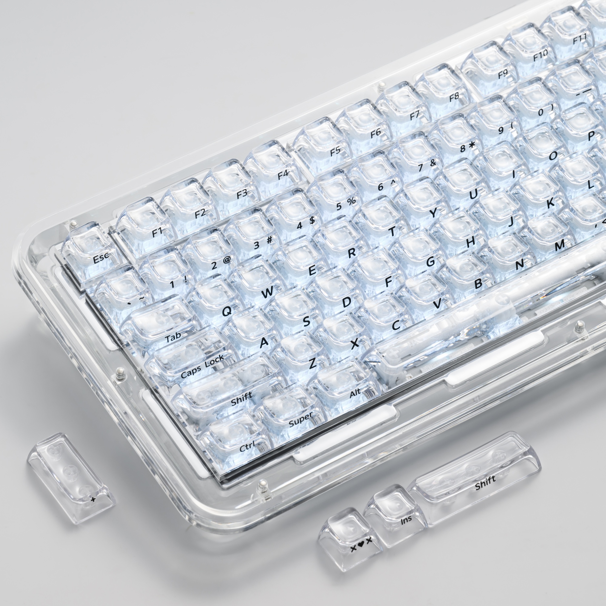 XVX Crystal Transparent SA Pro - Gaming Keyboard Typewriter ulasan dan harga