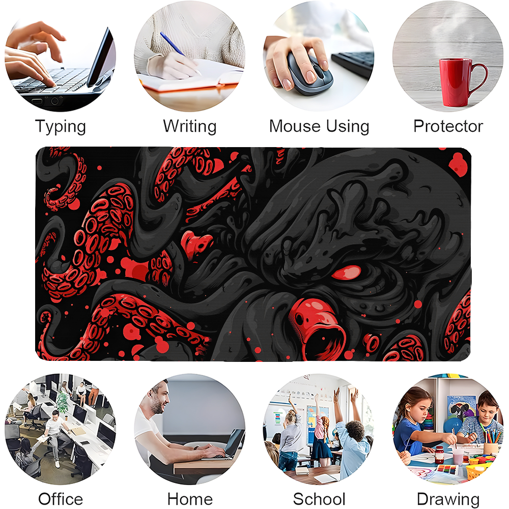 Octopus Monster Mousepad Large - Gaming Keyboard Mouse ulasan dan harga