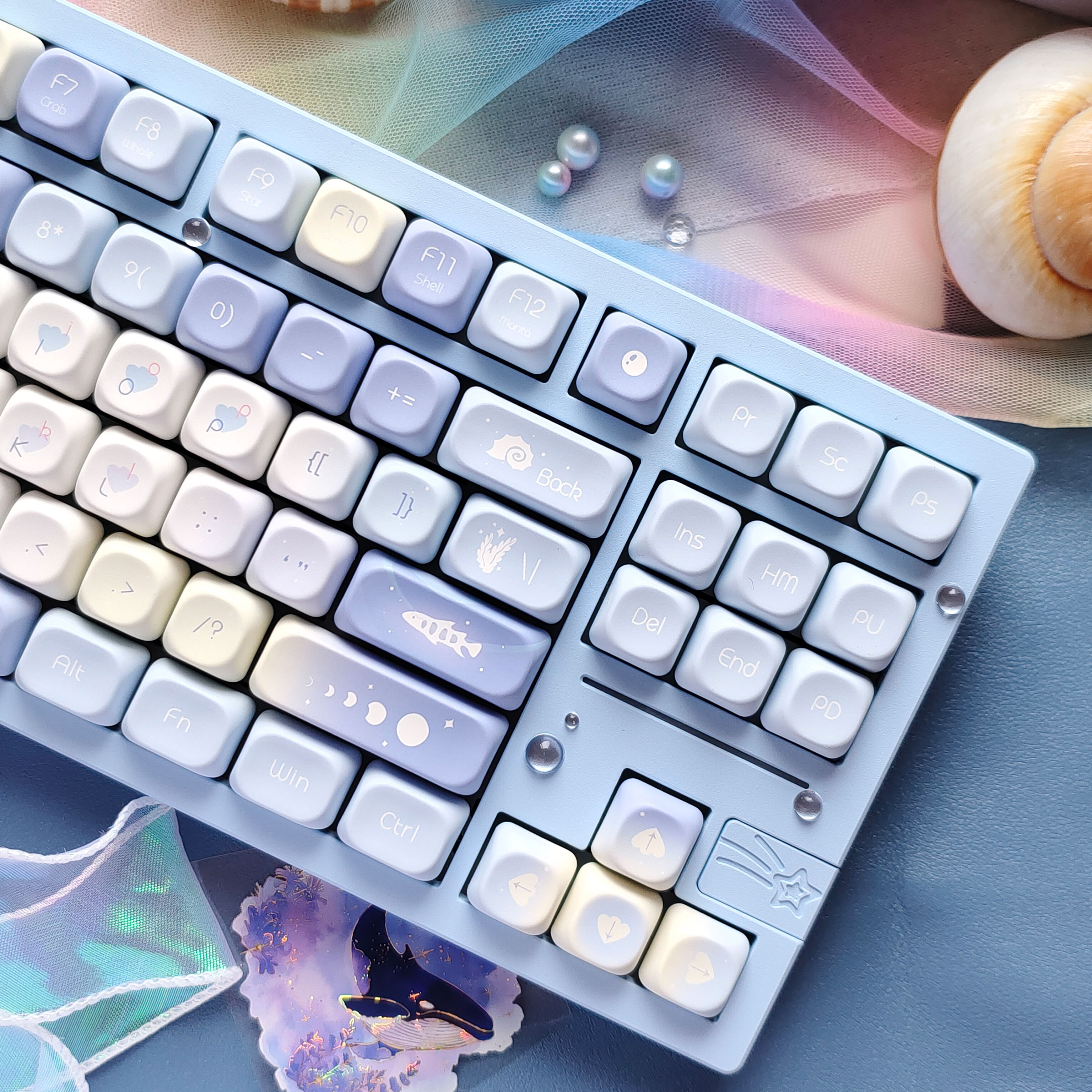 Five Sided Dye Sublimation Key - Gaming Keyboard Blue ulasan dan harga