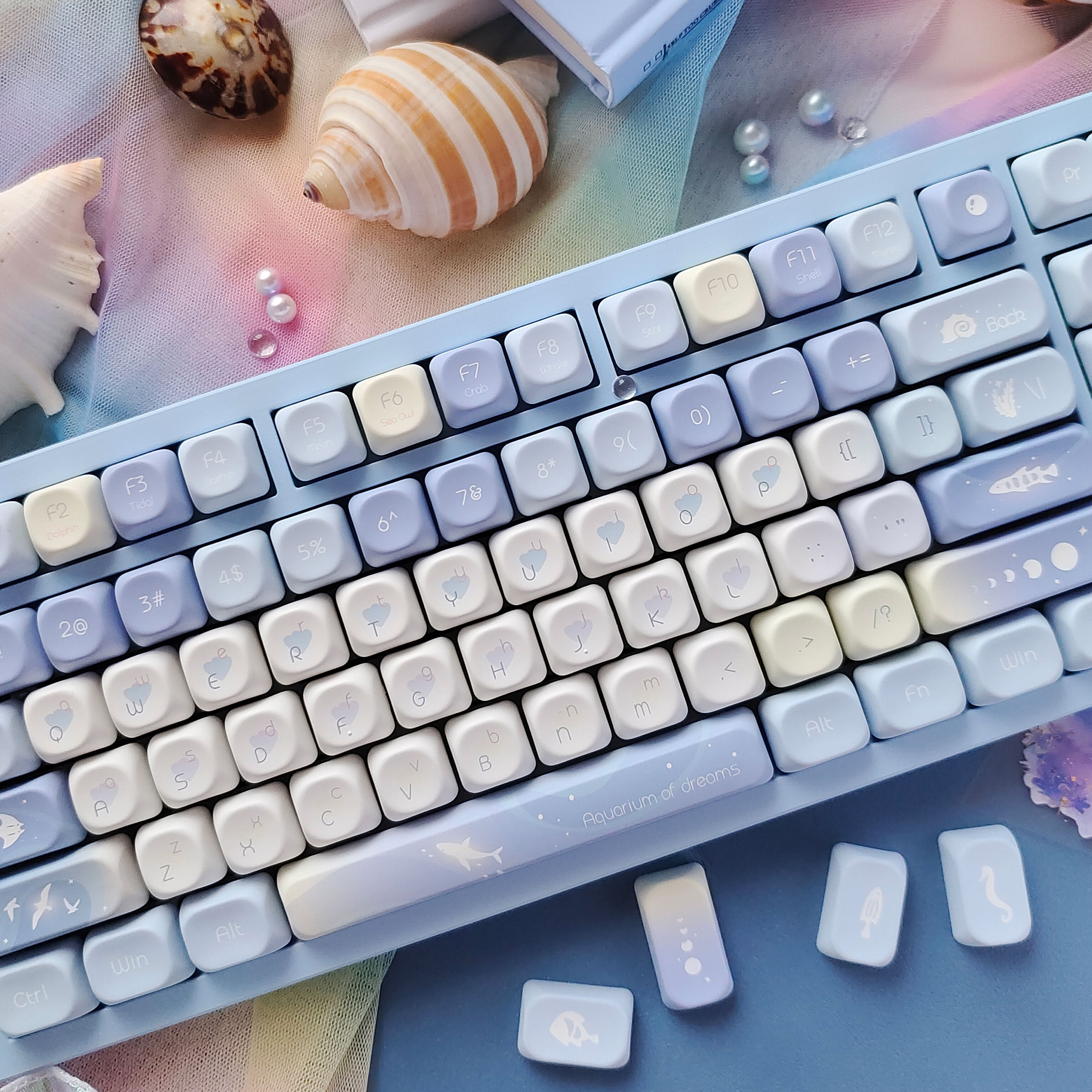 Five Sided Dye Sublimation Key - Gaming Keyboard Blue ulasan dan harga