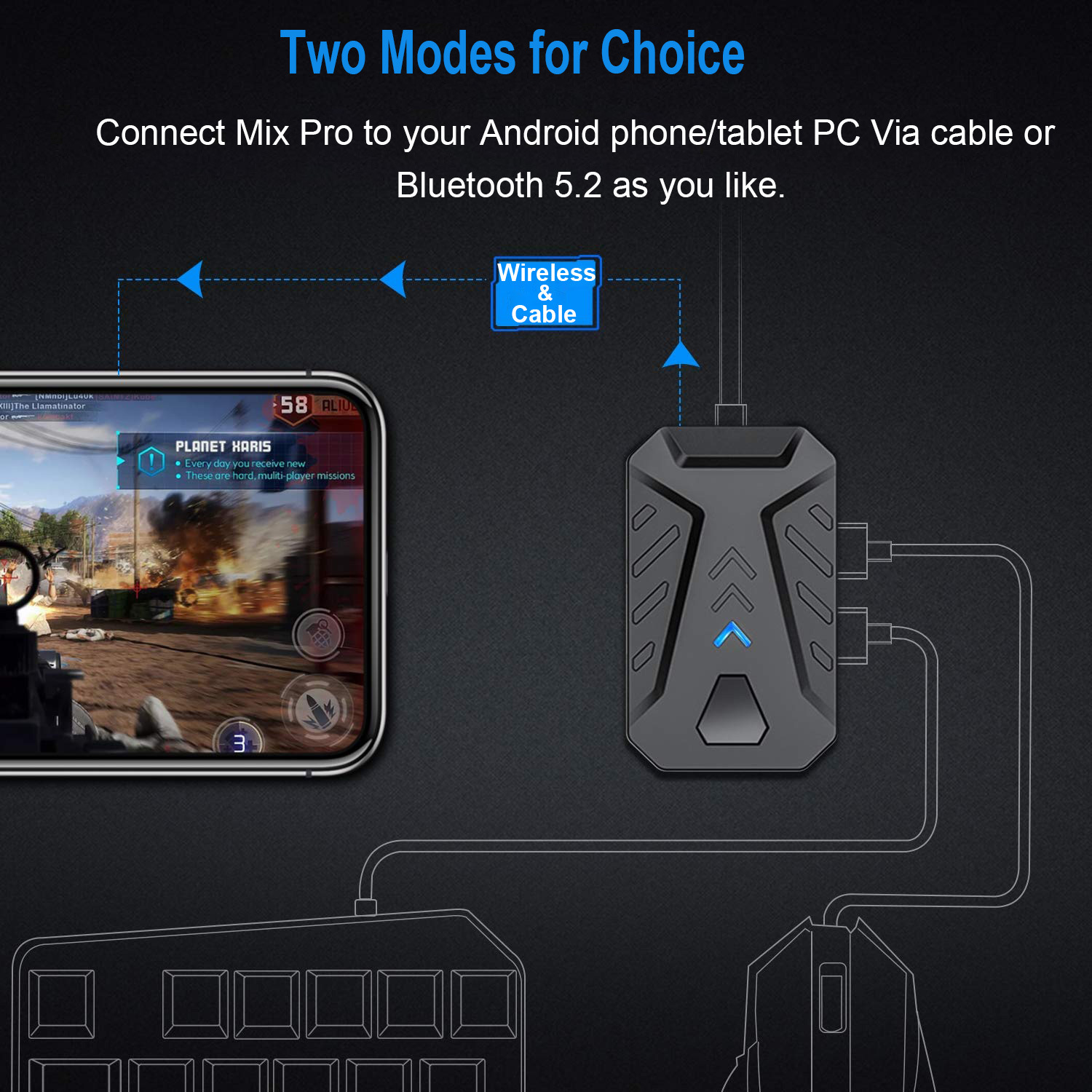 Mobile Games Converter Gaming  - Gaming Keyboard Hand ulasan dan harga