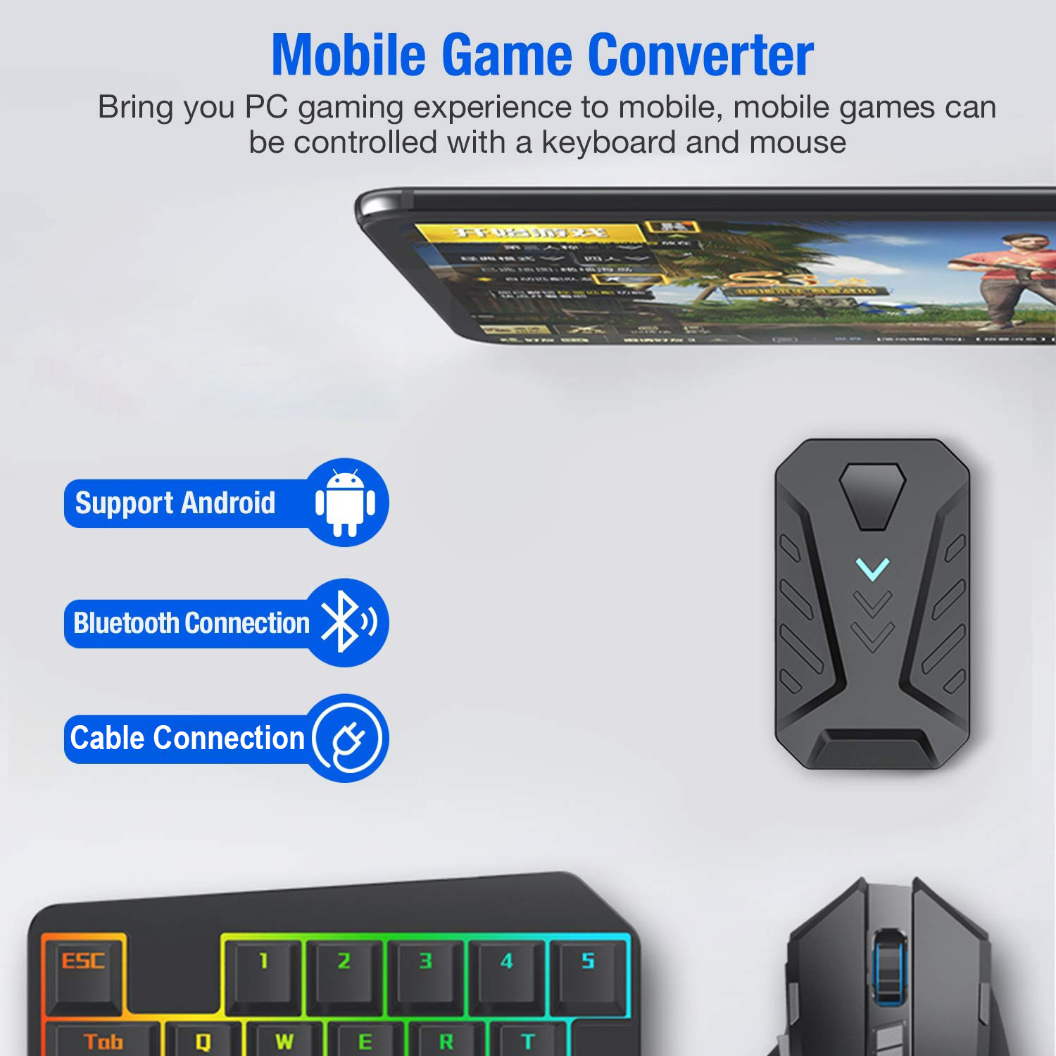 Mobile Games Converter Gaming  - Gaming Keyboard Hand ulasan dan harga