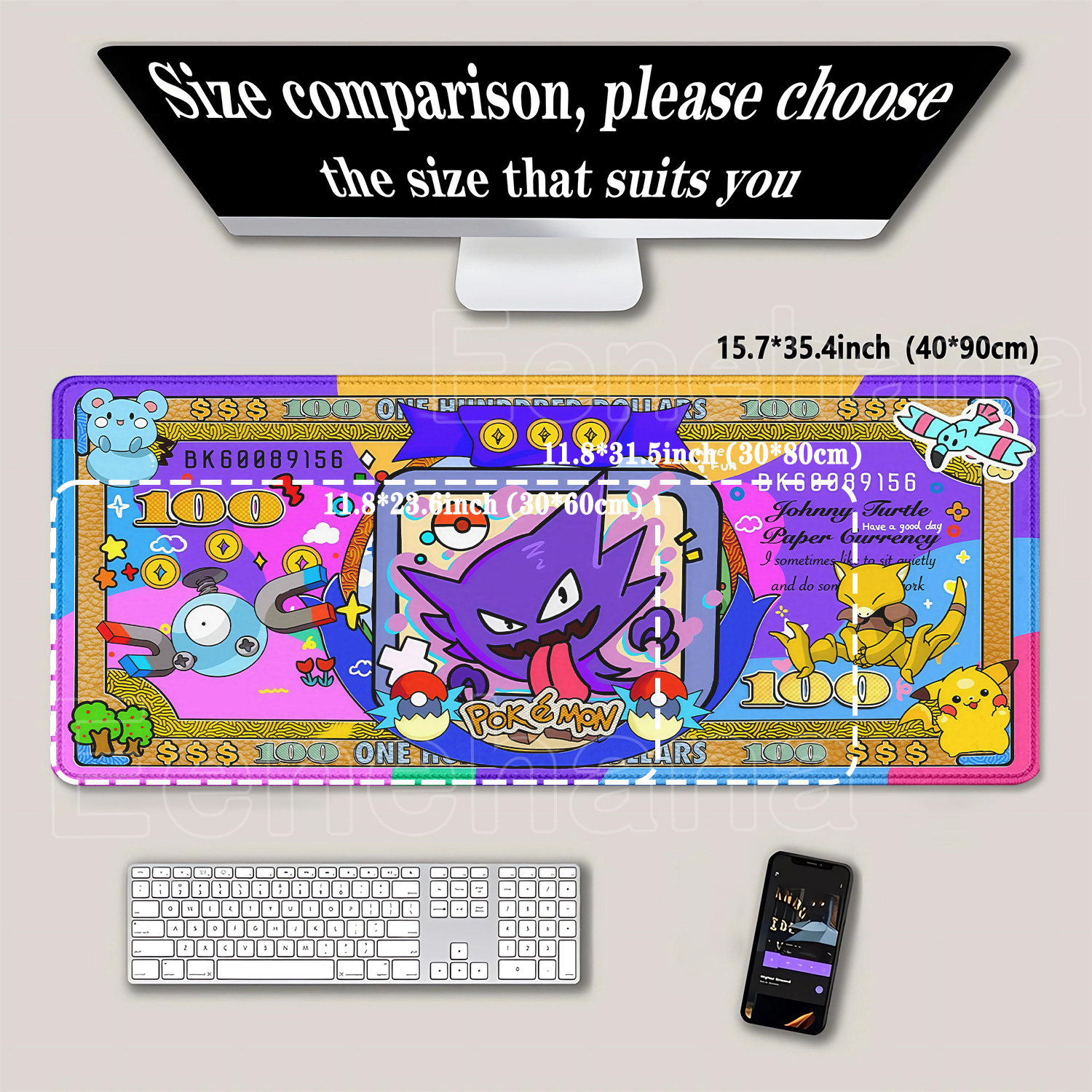 Pokemon banknotes Kawaii Anime - Gaming Keyboard Typewriter ulasan dan harga