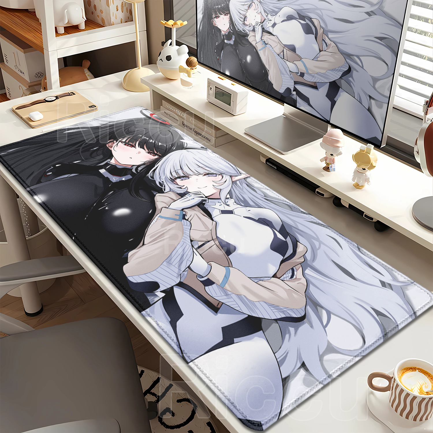 Anime girl Tsukatsuki Rio Blue - Gaming Keyboard Blue ulasan dan harga