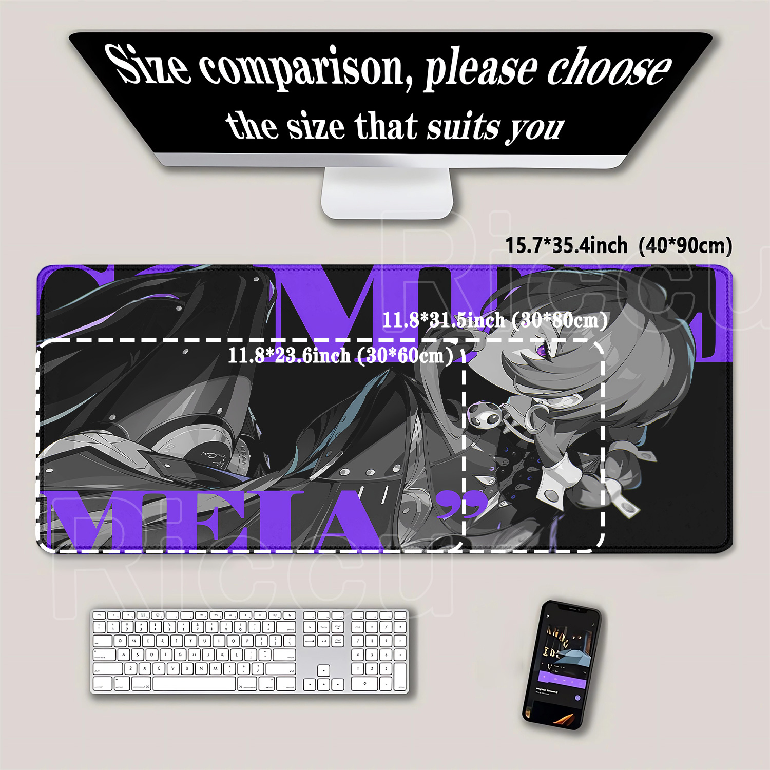 Mouse Pad Zenless Zone Zero ZZ - Gaming Keyboard Typewriter ulasan dan harga