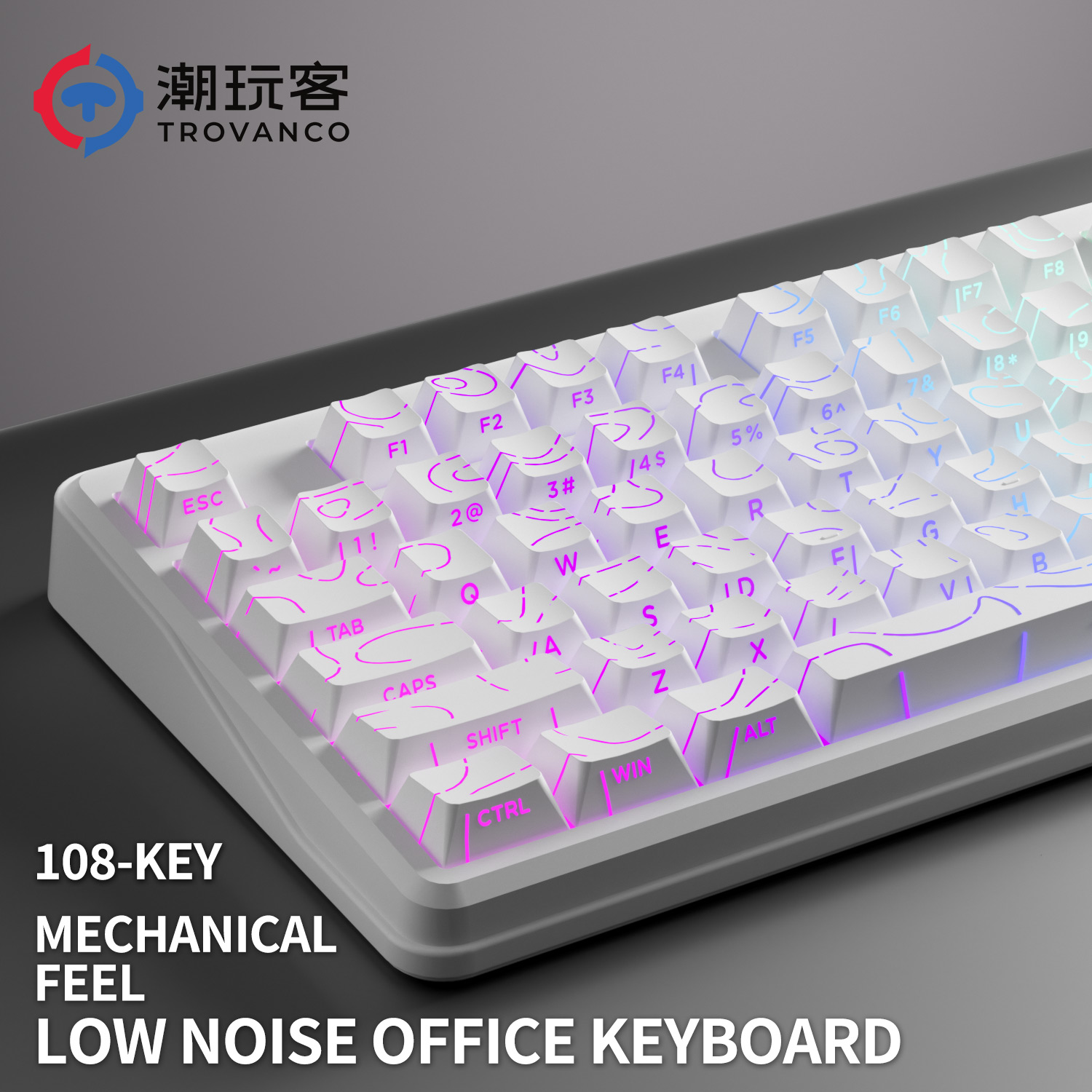 V108 Pro Wired&Wirel Keyboard  - Gaming Keyboard No Noise ulasan dan harga